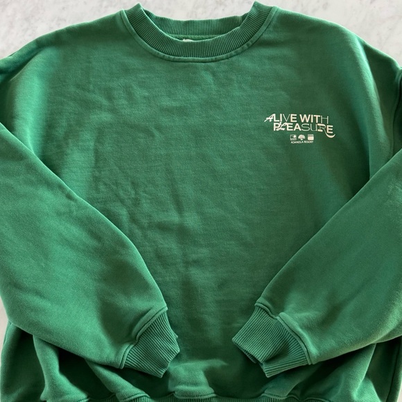 adanola “alive with pleasure” green sweatshirt - Picture 2 of 10